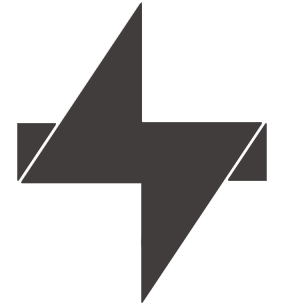 Jared Patterson's brand icon in the shape of a lightning bolt A lightning bolt with extensions to signify the initials 'J' and 'P'.